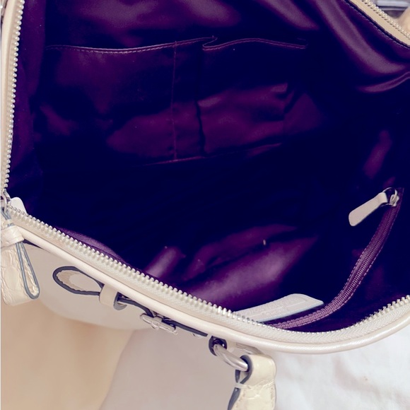 Coach Exotic white satchel crossbody bag #19635 - Picture 13 of 15